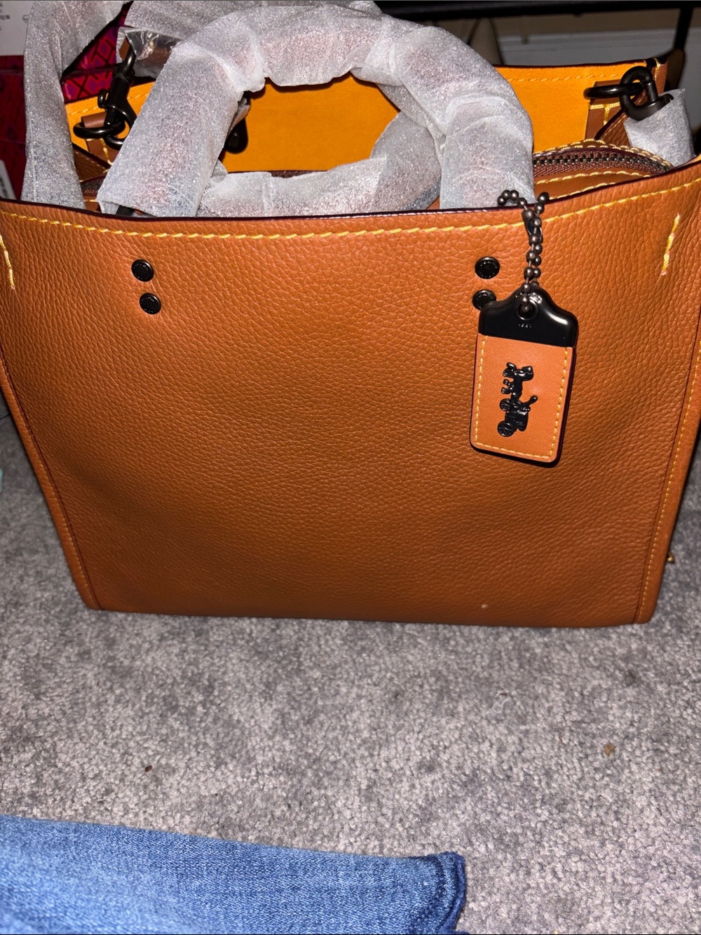 Coach Rogue Pebbled Leather Tote Bag -